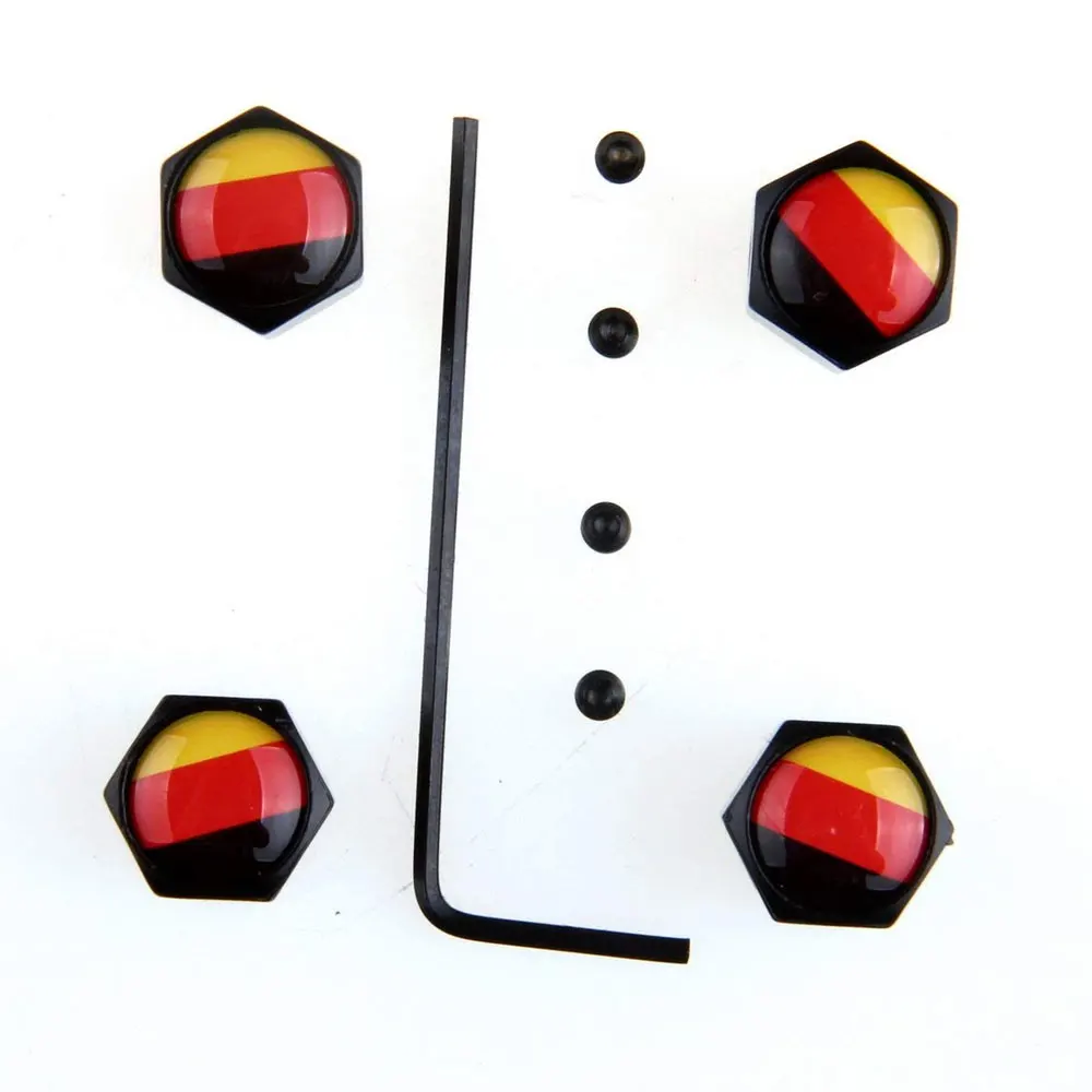 4 шт./компл. классический Немецкий флаг противоугонное хромированное