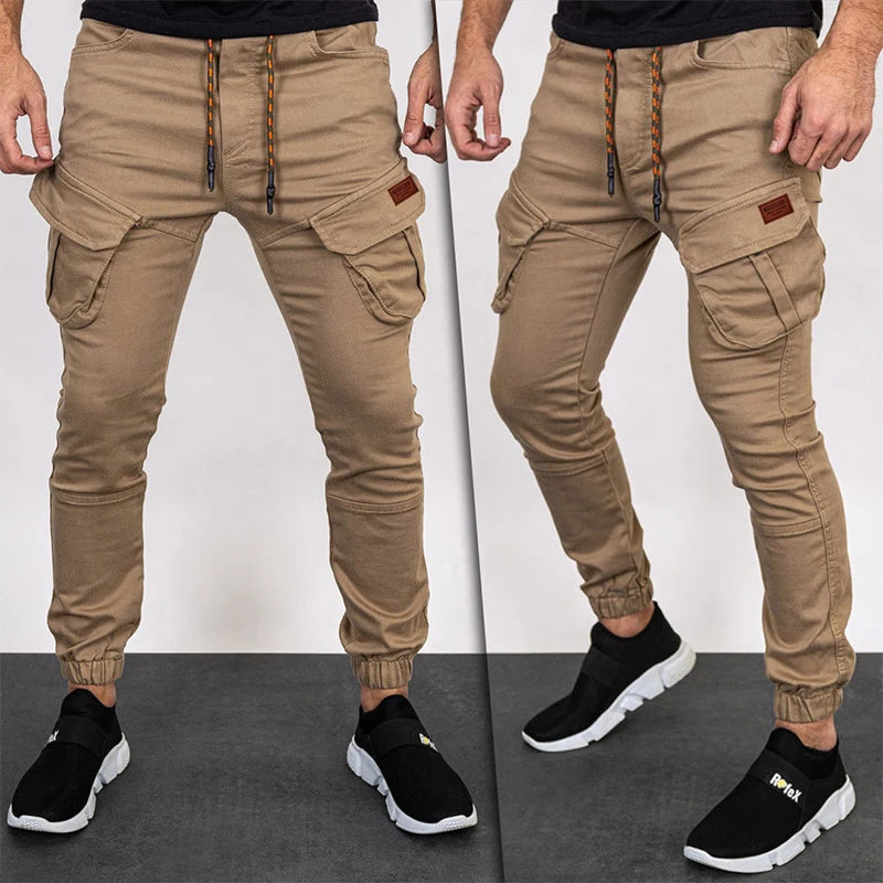 

men's cargo pants joggers streetwear cotton casual trousers men fashion sweatpants for men