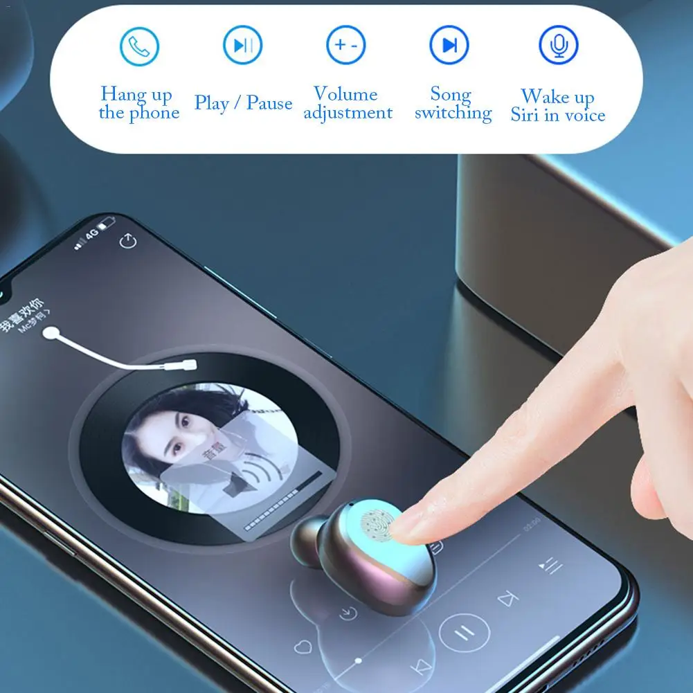 Беспроводные наушники F9 TWS Smart Touch Bluetooth 5 0 беспроводные наушники-вкладыши стерео