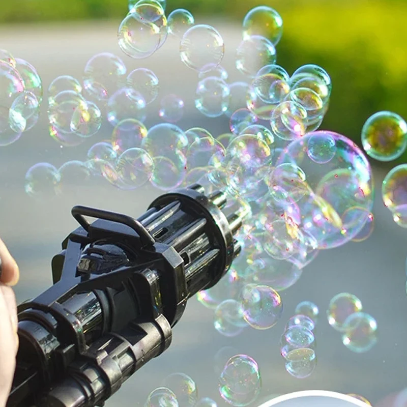 

Fun Magic dolphin Gatling Bubble Gun Automatic Bubble Machine Gun Soap Bubble Blower Outdoor Kids Child Toy for Kids
