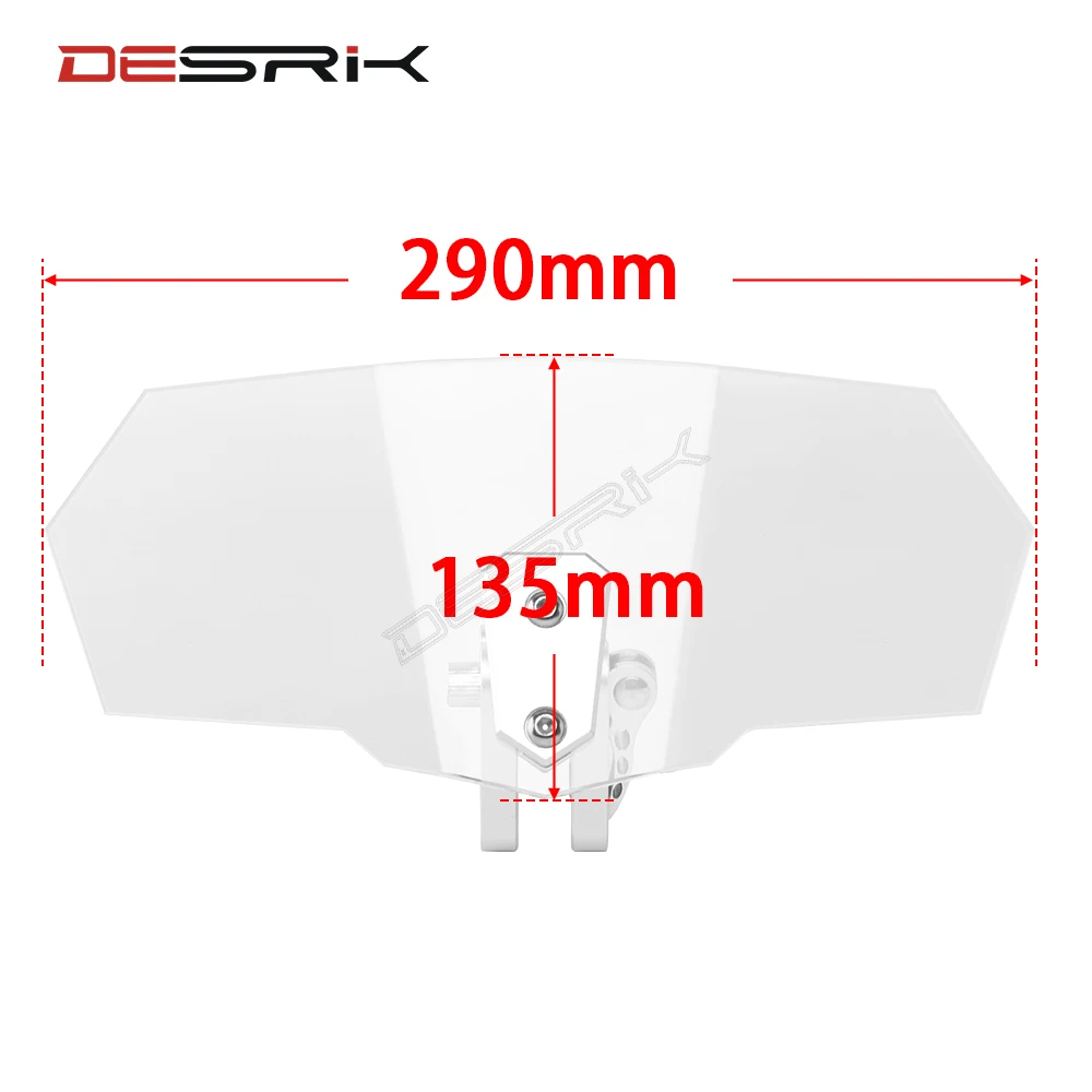 

DESRIK Motorcycle Windshield Airflow Adjustable Windscreen Extension Wind Deflector For BMW G310GS G 310GS G 310 GS Accessories