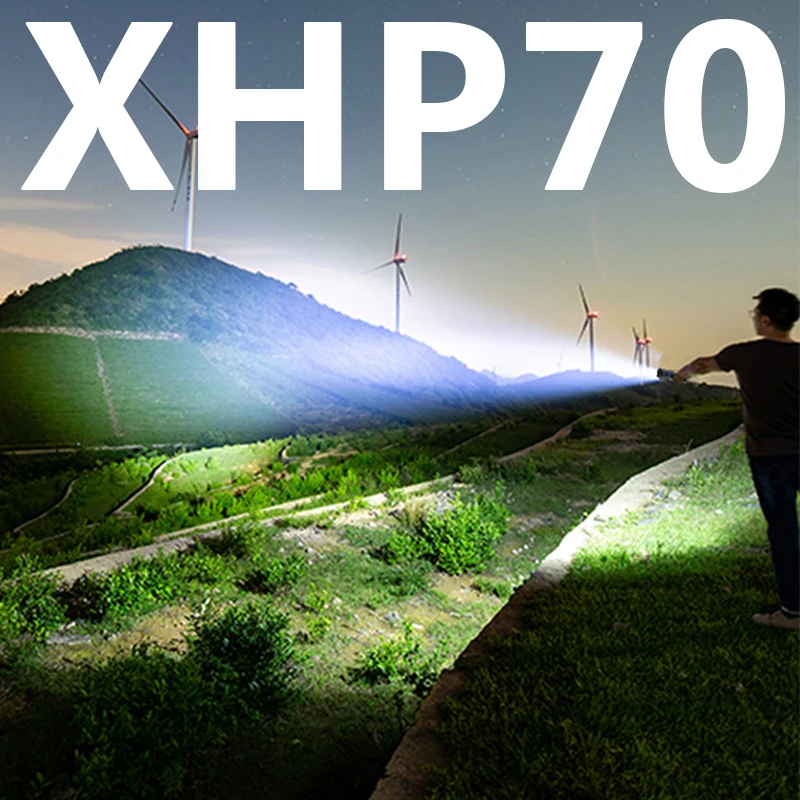 Светодиодный фонарик xhp70 1000 лм с usb зарядкой растягивающийся зум ударопрочный