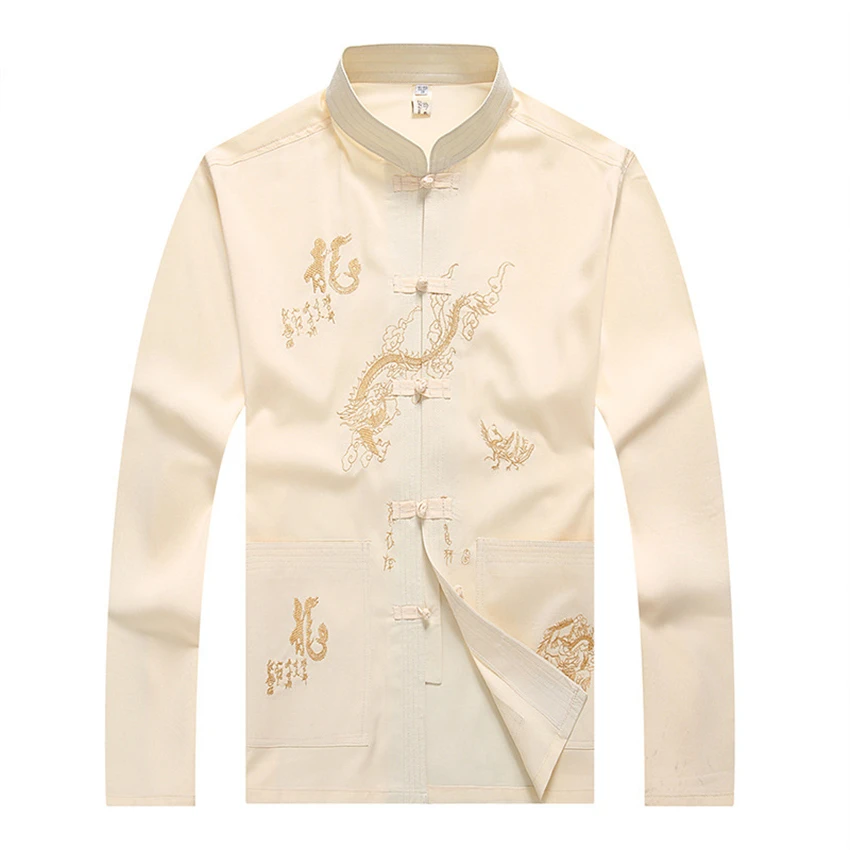 Похожие на новый год для мужчин Традиционный китайский стиль вышивка дракона с