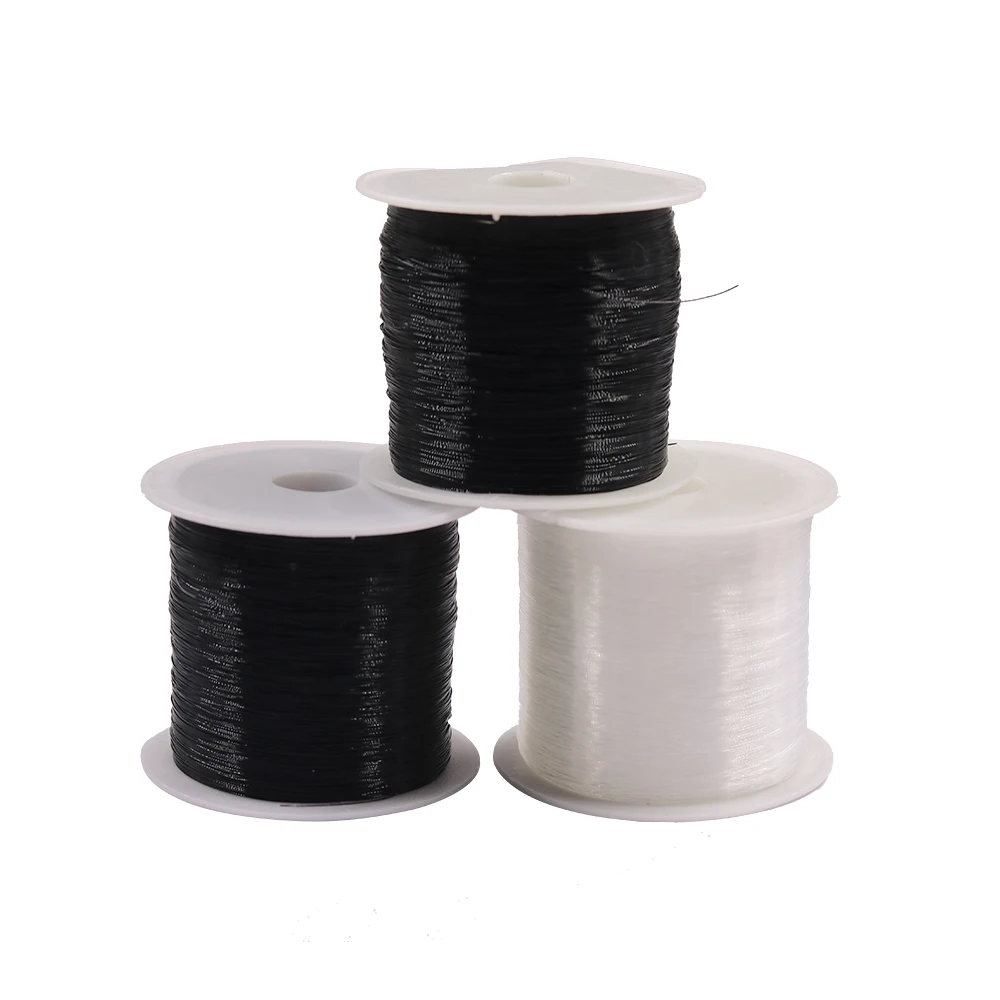 Нить из нейлона для изготовления браслетов нитка рукоделия и шитья 80 м/рулон 0 2