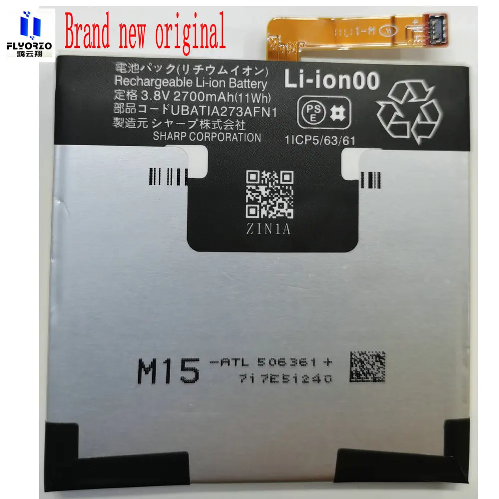 3,8 V абсолютно новый оригинальный аккумулятор 2700mAh/11Wh UBATIA273AFN1 для Sharp Aquos Sense2 SH-O1L SH-M08 SH-08C SHV43 мобильный телефон