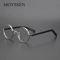 2021 mens round vintage titanium acetate glasses frame women luxury opitcal prescription eyeglasses japanese handmade eyewear