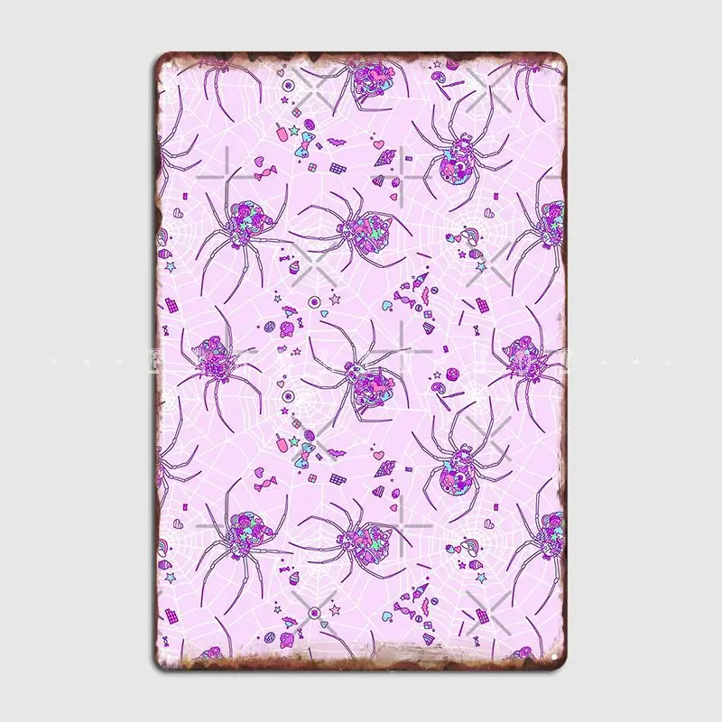 

Пауки из сахара, металлический знак, настенная роспись, гостиная, тарелки в стиле ретро Tin, знак, плакаты