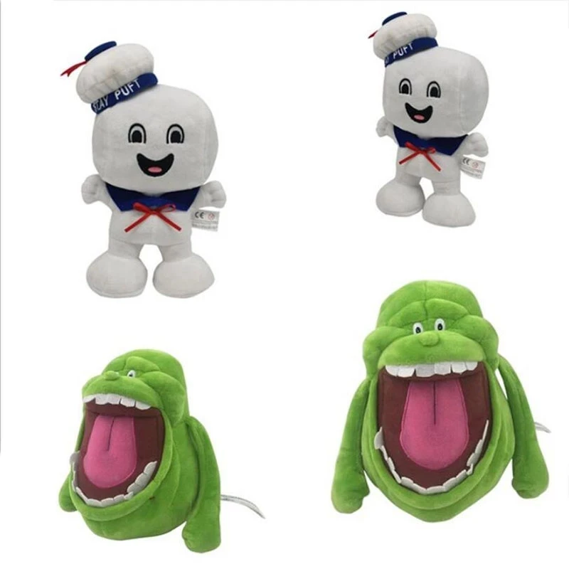 

20cm Vintage Ghostbusters 3 Stay Puft Marshmallow Man and Slimer stuffed Plush Bank Sailor stuffed Plush Toy Doll