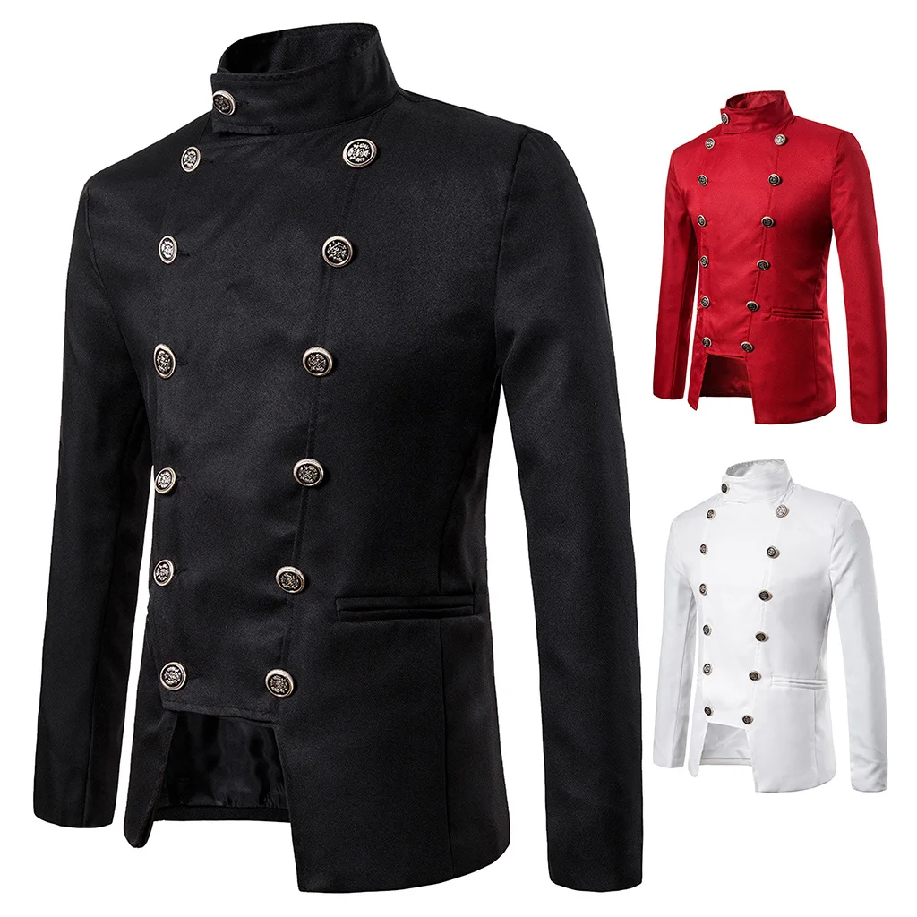 

Vogue New Style Fashion Wind Double Breasted Metrosexual Man Suit Jacket Dress Blazer Men Wedding Stage Performance Clothes