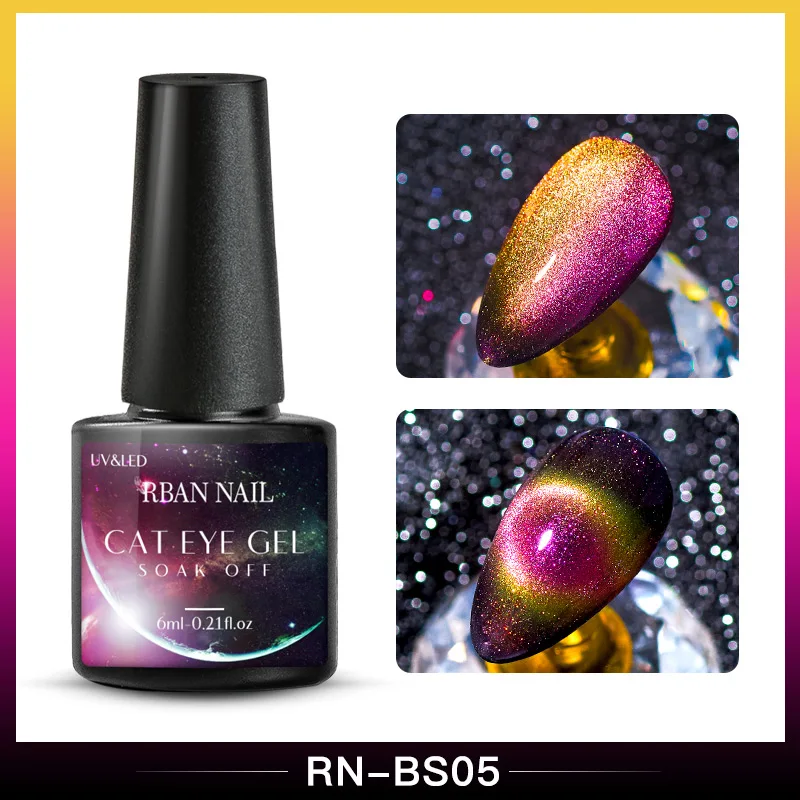 S08980 RBAN NAIL 6 мл 9D Galaxy Cat Eye гель УФ-гель для ногтей Магнитный Хамелеон замачиваемый гель лак для ногтей долговечный Маникюрный Инструмент - Цвет: S08980