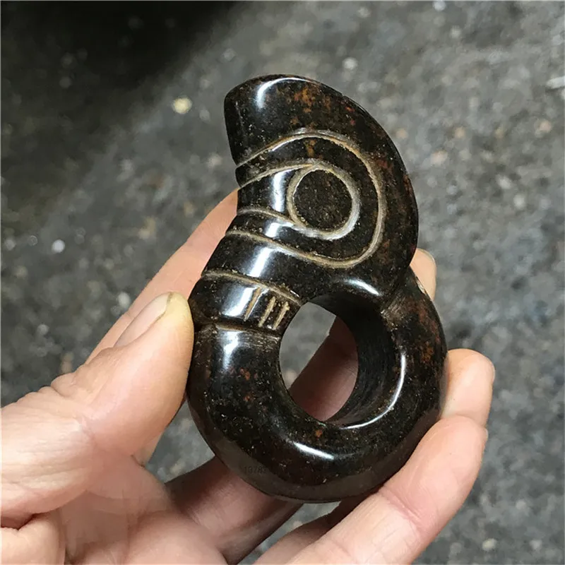 Магнетитовый магнит черный железный метеорит Нефритовый поросенок дракон