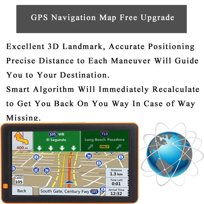 Автомобильный GPS навигатор &quot9 дюймовый автомобильный gps Android quad core1G + 16 ГБ FM
