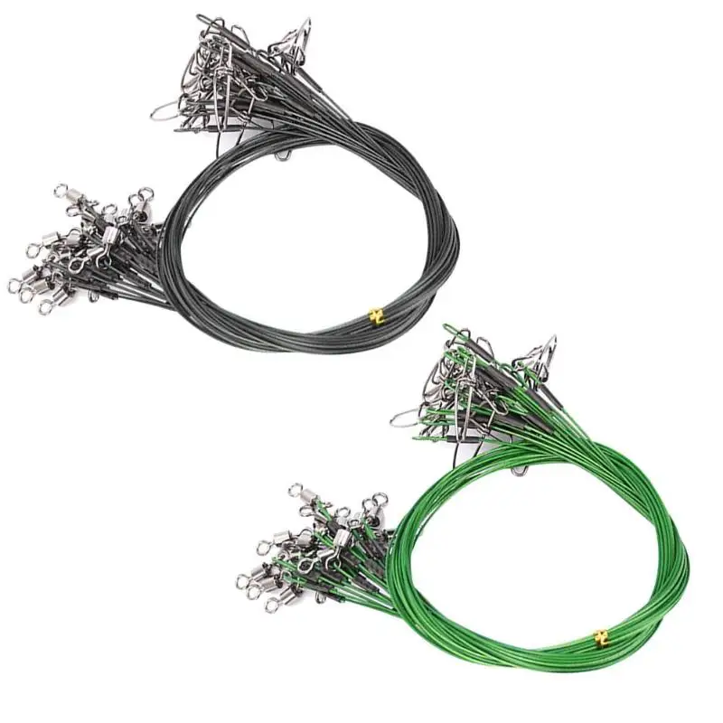 Прочные рыболовные лески с нежной текстурой 10 шт. зернистость стальная проволока