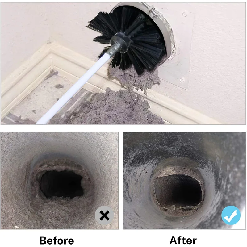 

Dryer Vent Cleaner Kit 12 Feet, Flexible 9 Rods Dry Duct Cleaning Kit Chimney Brush with Dryer Lint Brush