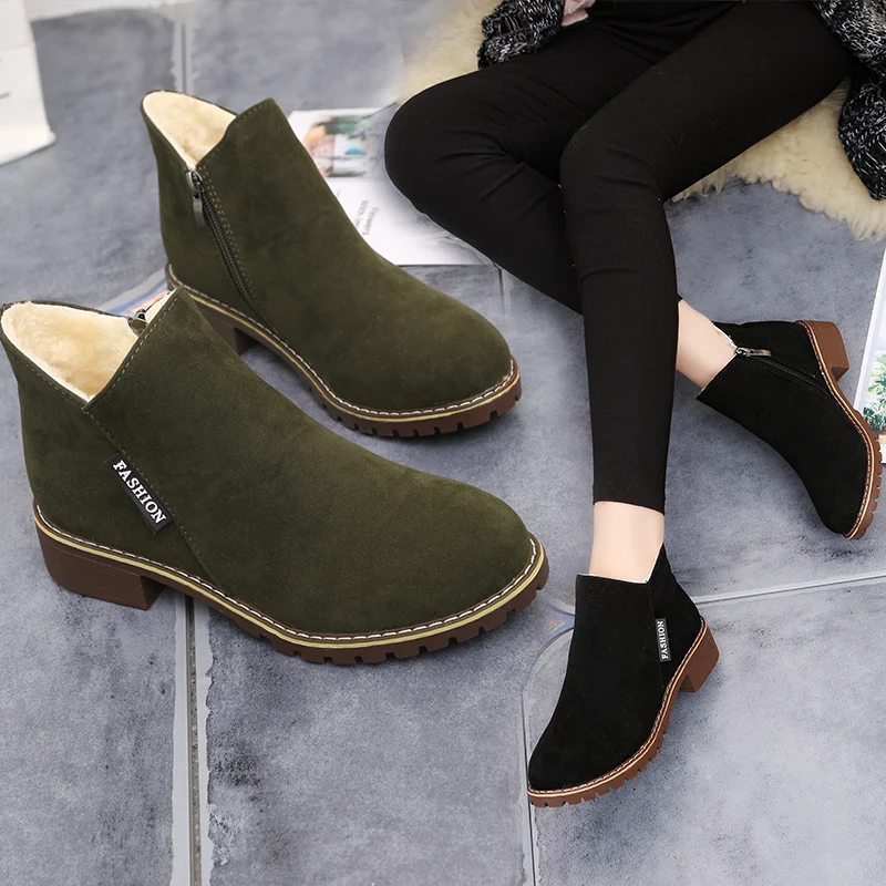 

Ladies Winter Snow Boots Ladies Short Thermal Lace Flat Shoes New Short Boots Thick-soled Cotton Boots Wild 2021 Womens Boots