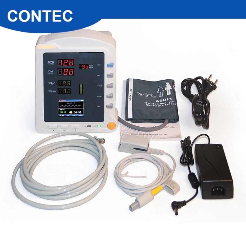CONTEC CMS5100 CONTEC мониторинг жизненно важных функций CCU монитор пациента в отделении интенсивной терапии, pni/SPO2/PR