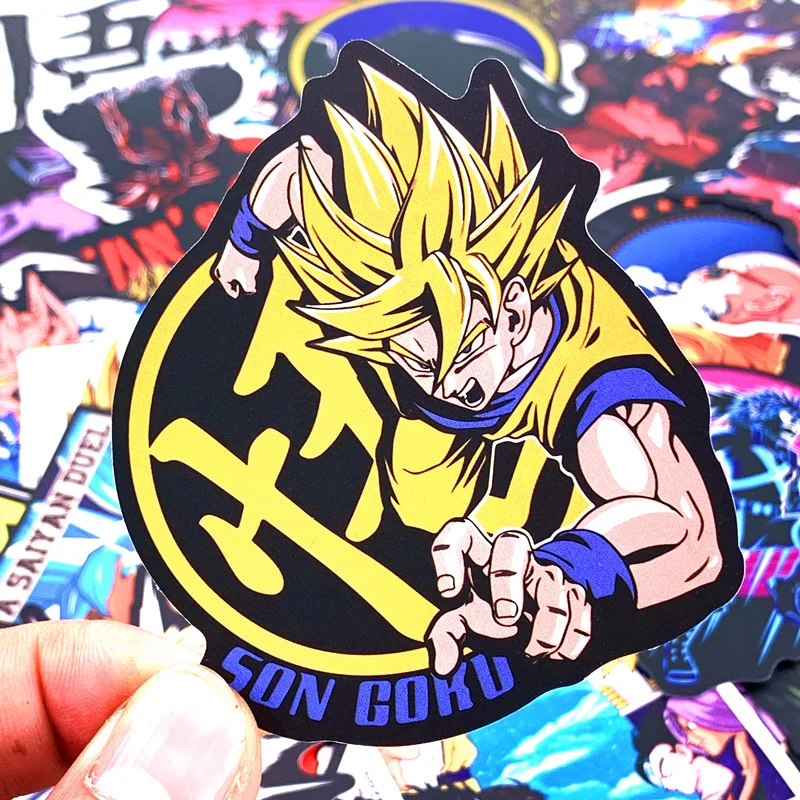 5 estilos 100 Uds Anime nuevo Drag&oacute;n pegatinas de pelota Super Saiyan Goku etiqueta Snowboard equipaje coche nevera port&aacute;til pegatina interesante-3