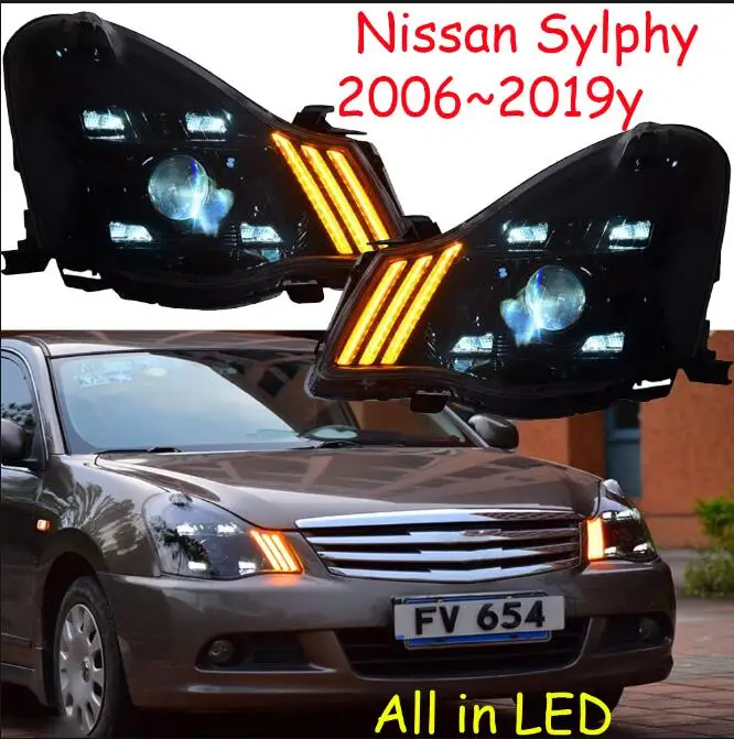 picture 2006~ 2019y автомобиль bupmer головной свет для Nissan Sylphy фары sentra Bluebird автомобильные аксессуары все в светодиодный противотуманный фонарь для Sylphy фары - Цвет: picture