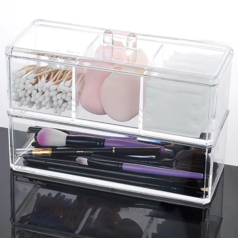 Органайзер для макияжа коробка хранения косметики пластиковый органайзер ящик
