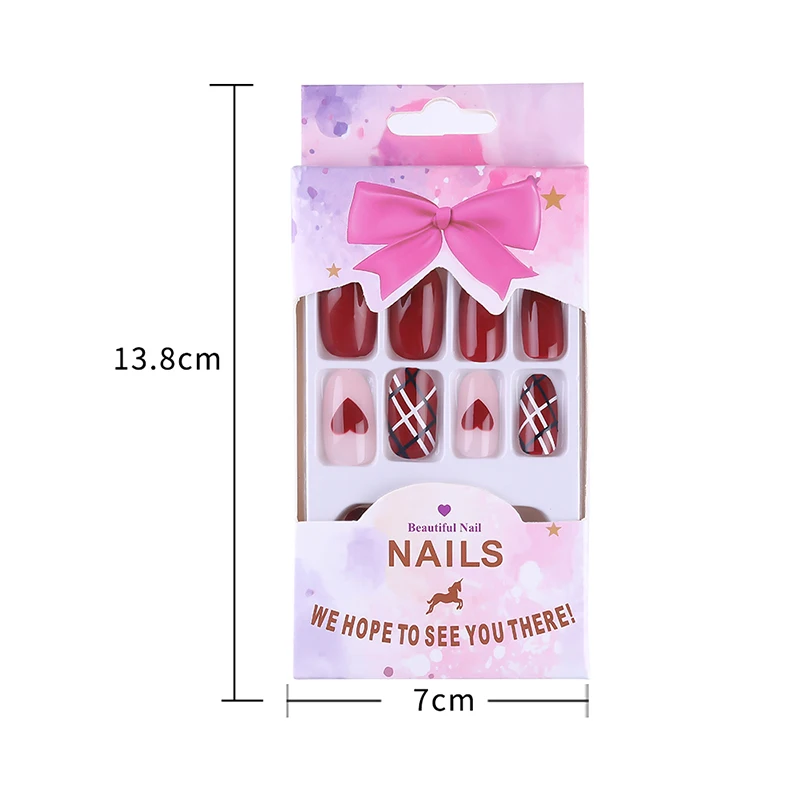 

24pcs Reusable Full Cover Matte Shiny False Nail Tips for Decorated Stiletto Design Press On Nails Art Fake Extension Tip