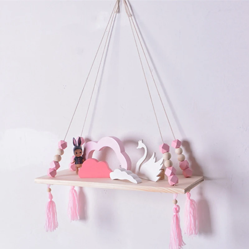 

Cute Girl Wall Decoration Simple Solid Wall Decoration Living Room Wall Hanging DIY Wall Hanging Shelf Children Room Decoration