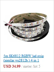 RGBW Светодиодная лента, 4 цвета в 1 светодиодный чип, SMD 5050 12 В/24 В гибкий свет RGB+ белый/теплый белый, 60 Светодиодный s/m, 5 м/лот