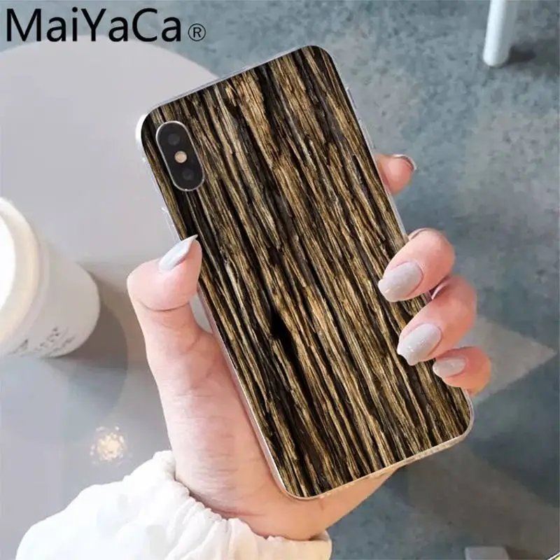 

MaiYaCa texture wood Phone Case shell for iPhone 5S 8 7 6 6S Plus X XS MAX 5 SE XR 12 11 pro promax fundas