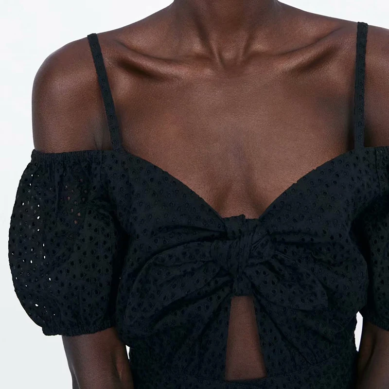 ZA Новое модное платье 2020 женское Короткое сексуальное без рукавов на бретельках