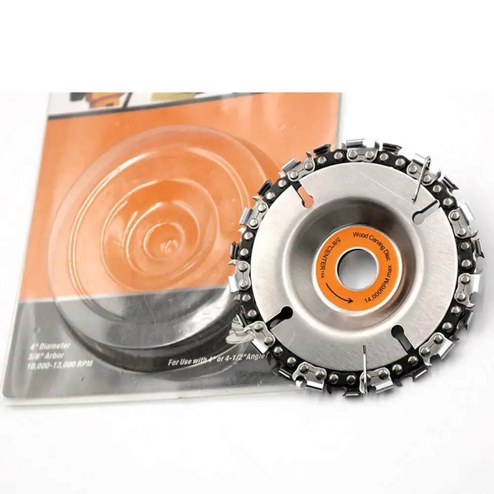 

4 дюйма 22 зубца Карбид тонкая цепная пила шлифовальный диск резьба виза для шлифовальной цепи колесо цепной пилы инструмент Аксессуары