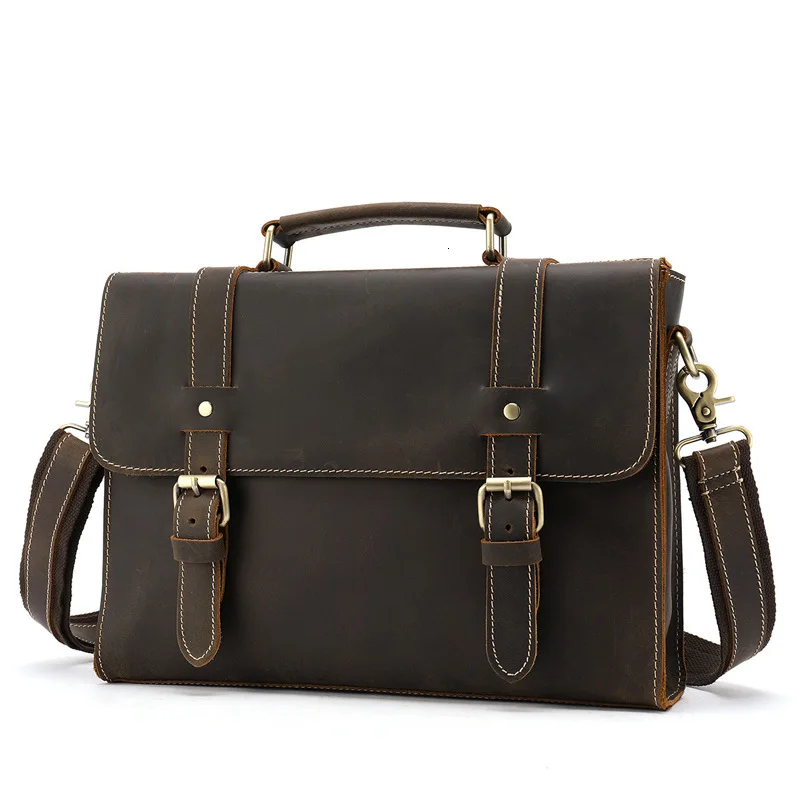

Notebook Computer Bag Men's Briefcase Cow Leather Laptop Bag Office Bags For Men Briefcase Laptop Business Tote For Document