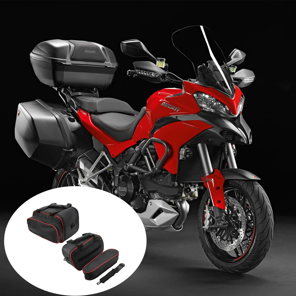 

For Ducati Multistrada 1200 from 2015 1260/950 from 2017 Motorcycle luggage bags Black expandable Inner Bags