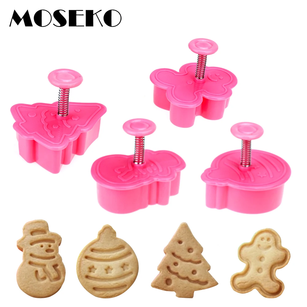 MOSEKO 4 шт./лот Рождественская тема форма для печенья резак инструменты помадки
