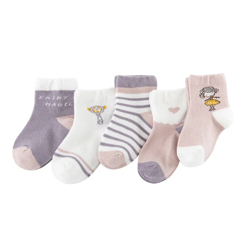 Quality 5 pairs/lot Cartoon Dinosaur Soft Summer Spring Autumn Thick Cotton Knit Baby Socks Kids Boy Newborn |