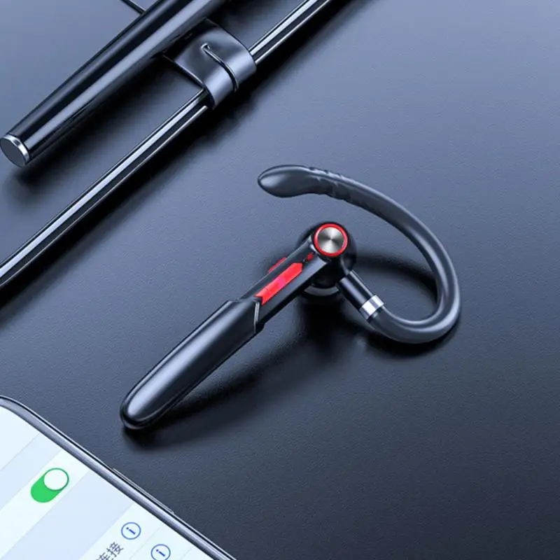 

Wireless Bluetooth Earphones 5.0 Single Ear Hook Business Stereo Headphones Headset Hands-free Sports Earphones With Microphone