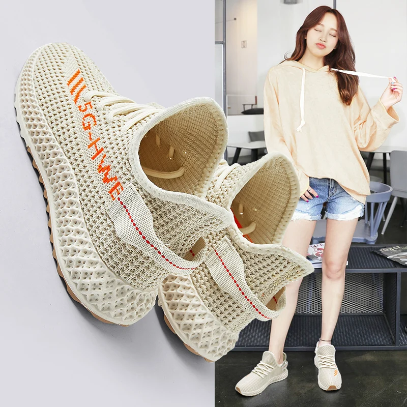 Модные женские дышащие кроссовки на платформе Вулканизированная спортивная