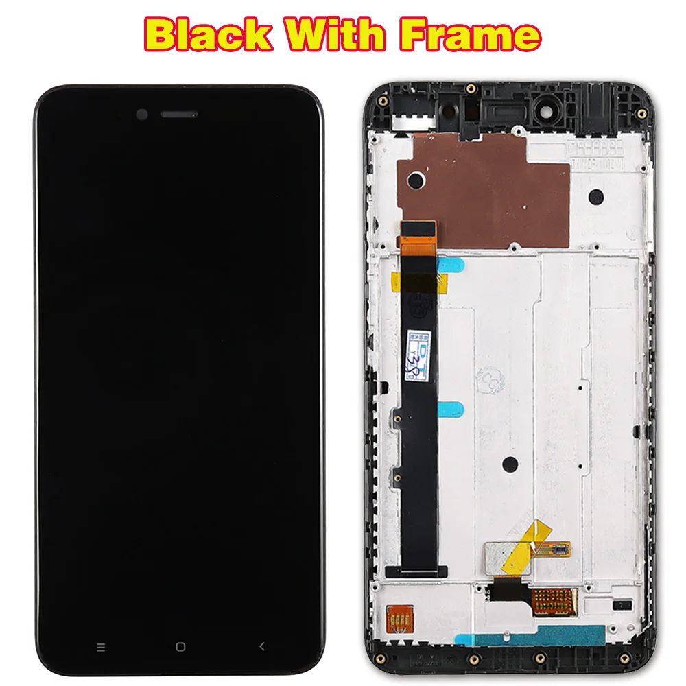 Black With Frame Fansu ips ЖК-дисплей для Xiaomi Redmi Примечание 5A 2 Гб ОЗУ сенсорный экран 5,5 дюймов дигитайзер сборка F ram e с 10 точечным сенсорным экраном - Цвет: Black With Frame
