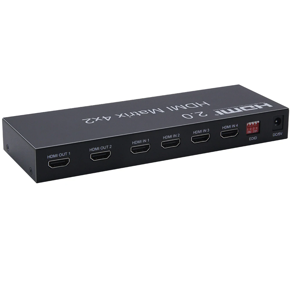 4K HDMI 2,0 матричный 4X2 HDMI 4X2 матричный с Аудио HDMI 2X2 матричный HDMI 4 in 2 out матричный коммутатор разветвитель 4K 60HZ HDCP 2,2