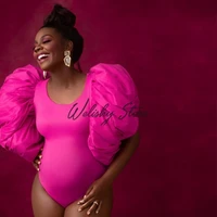 high end hot pink maternity dress 2021 for women photo shoot puffy sleeve bodysuit south africa style plus size women outfits