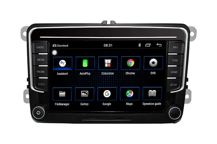 Автомобильный dvd плеер NaweiGe 7 дюймов Android 8 ядер 1 2 + 32 ГБ универсальная