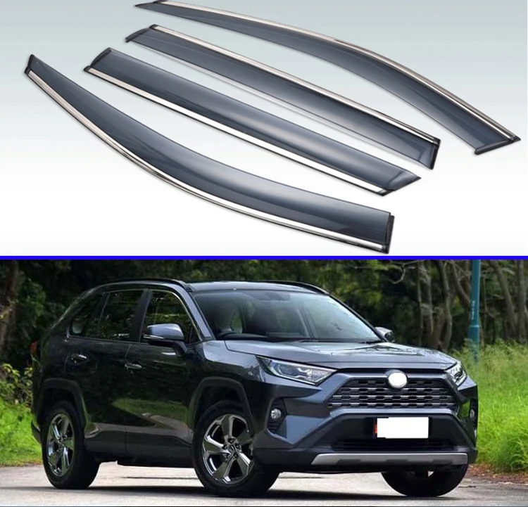 Для TOYOTA Rav4 XA50 пластиковый внешний козырек вентиляционные Шторы окно Защита от солнца и дождя дефлектор 4 шт