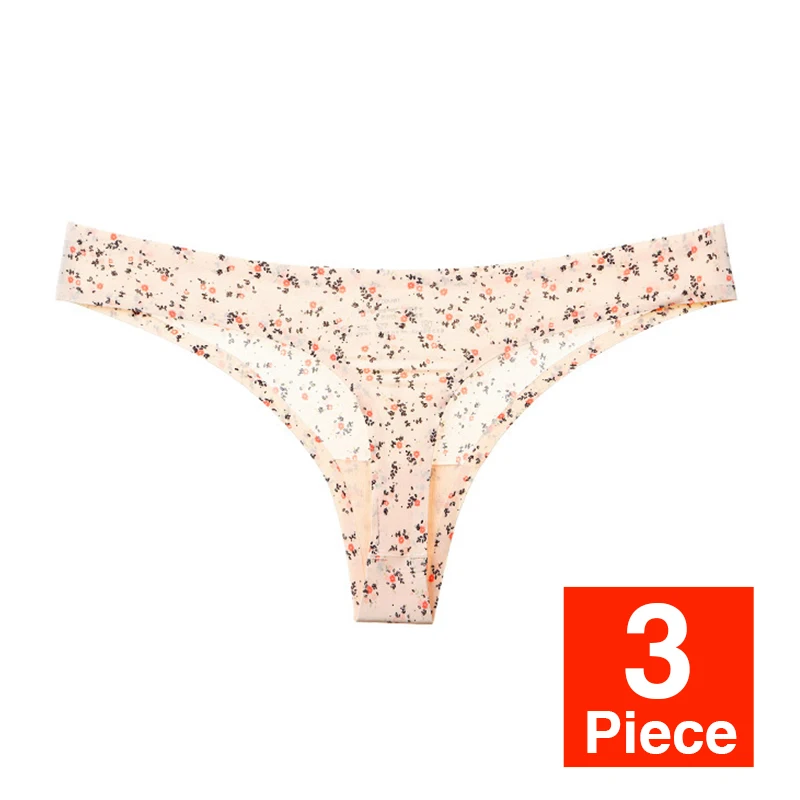 N 3pcs 3 шт., сексуальные стринги, бесшовные шелковые трусики, набор для женщин, стринги, низкая посадка, трусы, нижнее белье, Леопардовый принт, женское нижнее белье# D - Цвет: N 3pcs