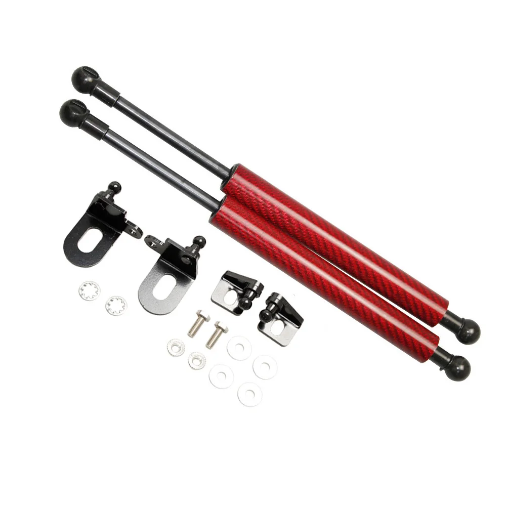 Red carbon fiber Для Toyota Alphard/Vellfire 20 серии 2008- 2x передний капот изменить углеродное волокно газовые стойки Лифт поддержка амортизатор - Color: Red carbon fiber