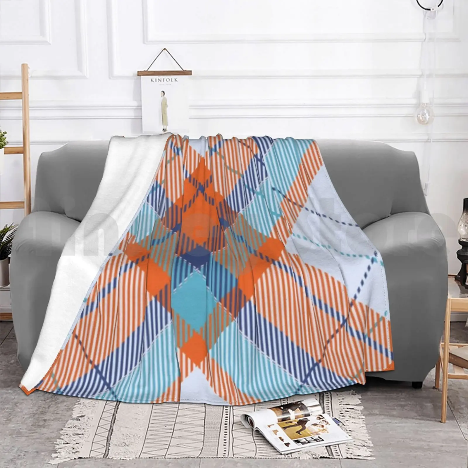 Шотландское одеяло модная клетчатая шотландская одеяла цвет черный шотландский