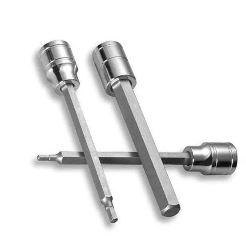 

7pc Extra Long Hex Bit Set | Standard 3-10mm / 1/8-3/8 Drive Allen Socket Kit