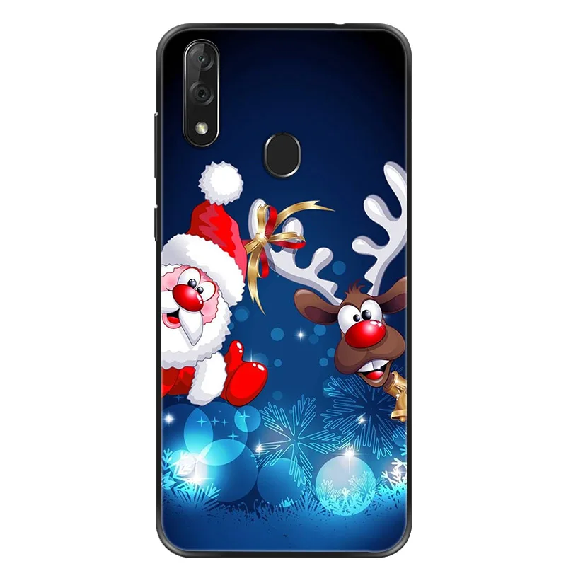 Xmas Gift Funda For Huawei P30 Pro P20 lite P8 lite P10 lite P30 lite P40 lite E Case Merry Christmas Black Silicone Case Cover
