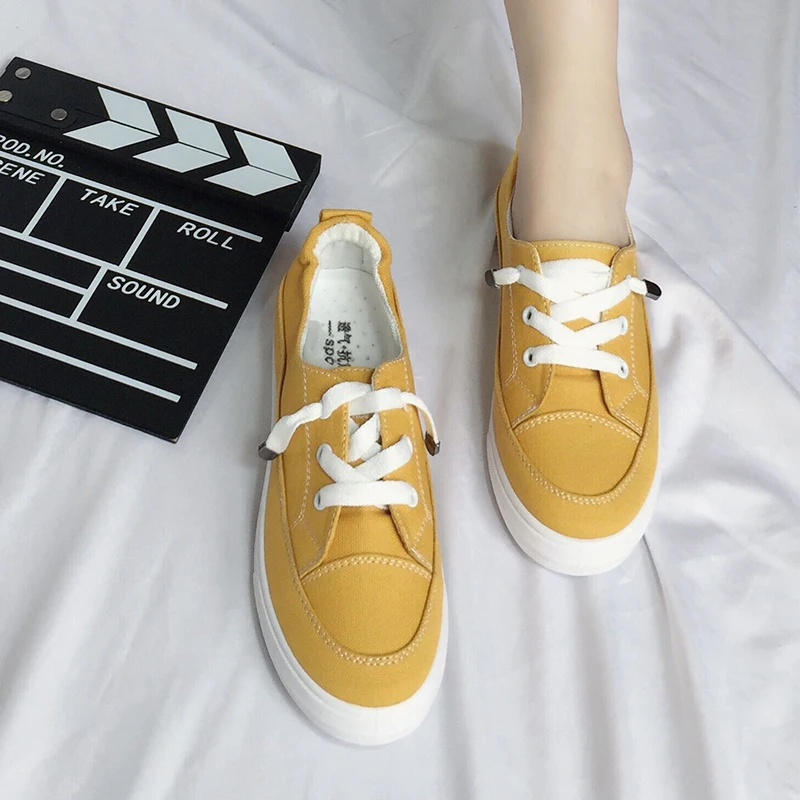 Женские холщовые кроссовки удобные дышащие туфли на плоской подошве с