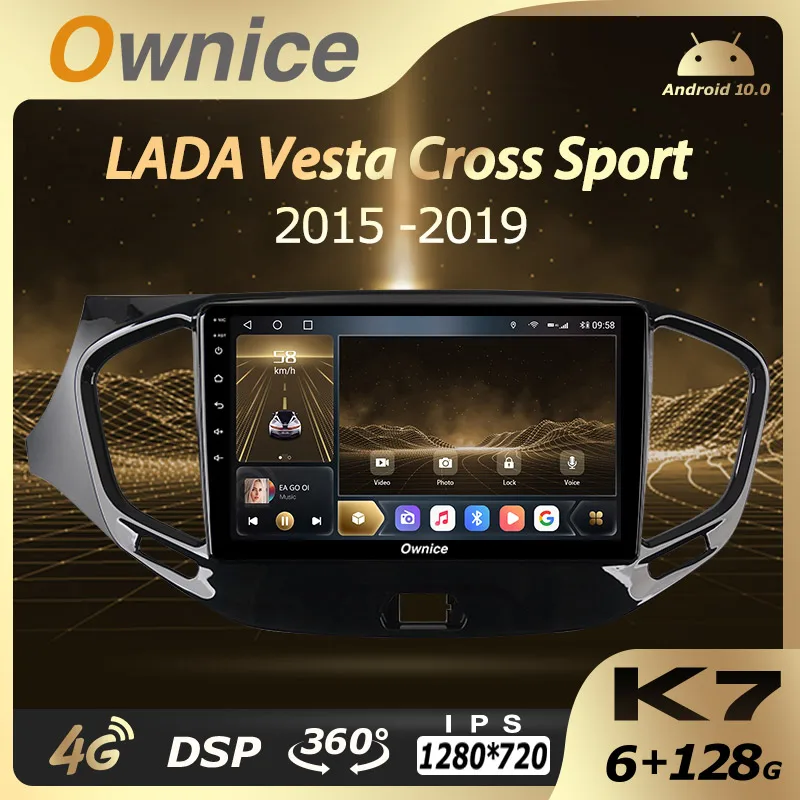 

Автомагнитола Ownice K7 на Android 10,0 для LADA Vesta Cross Sport 2015-2019, 6 ГБ + 128 Гб, 360 дюйма, с панорамным освещением, Wi-Fi, 4G, LTE, атмосферная лампа