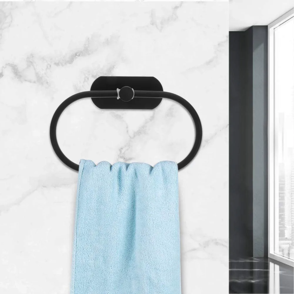 

Bathroom Wall Mount Towel Ring Oval Towel Rack Stainless Steel Towel Hanger