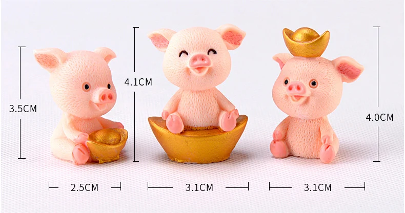 5 шт. Мультфильм Животных Фигурки игрушки Маленькая свинья сказочные миниатюры