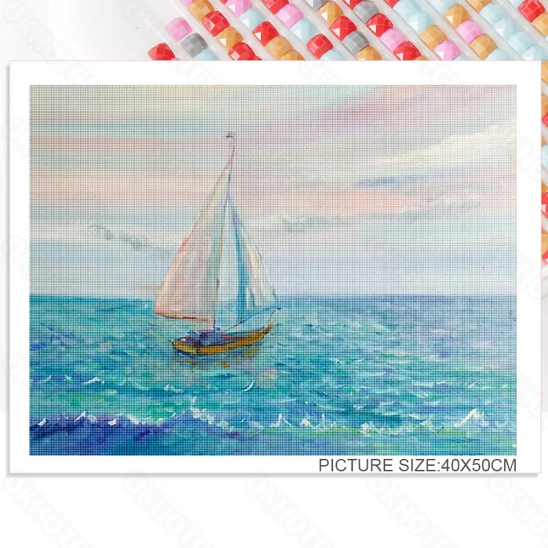 

Diy Diamond Painting Facing The Sunset Square Diamond Round Diamond Embroidery Mosaic Rhinestone Decorative Painting